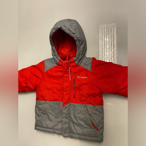 Columbia Kids Red and Gray Puffer Jacket - Picture 2 of 8
